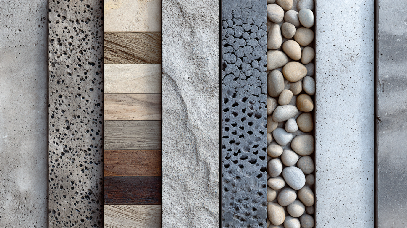 Different types of concrete